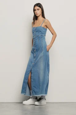 Denim|Abiti^Gaëlle Abito con bottoni • - Paris Blu