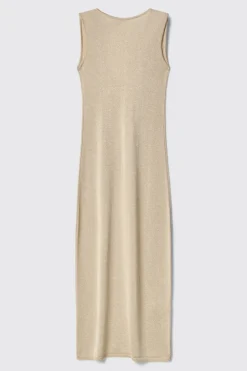 Abiti^Gaëlle Abito lungo con scollatura in maglia lurex • - Paris Oro