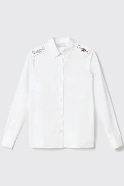 Camicie^Gaëlle Camicia con applicazione morsetti • - Paris Bianco