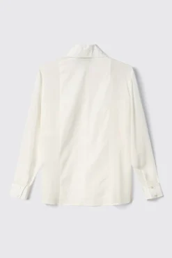Camicie^Gaëlle Camicia con tasche in georgette e popeline • - Paris Gesso