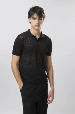 T-Shirt^Gaëlle Camicia mezza manica in maglieria • - Paris Nero