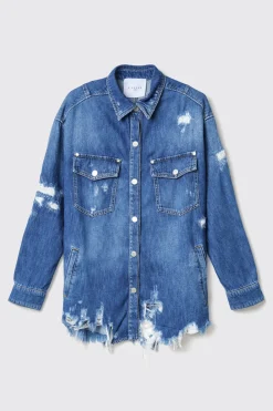 Denim|Camicie^Gaëlle Camicione con rotture • - Paris Blu