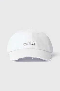 Cappelli^Gaëlle Cappello con visiera sfrangiata e logo in metallo • - Paris Bianco