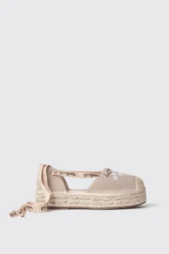 Espadrillas^Gaëlle Espadrillas bassa in canvas con ricamo e gros stampato • - Paris Safari