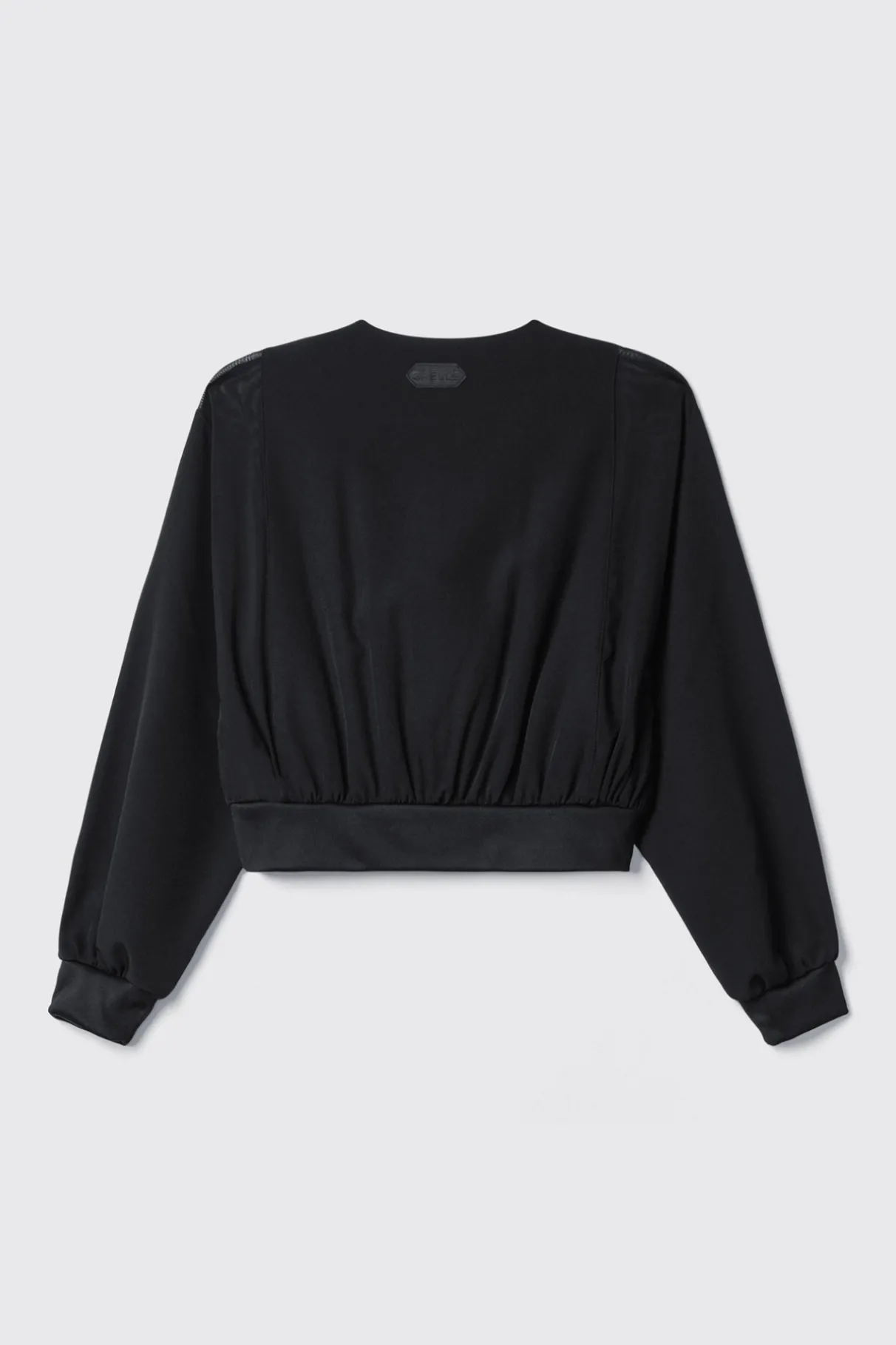 Felpe^Gaëlle Felpa zip con dettaglio tulle • - Paris Nero