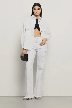 Denim|Camicie^Gaëlle Giacca camicia strass all over • - Paris Off white