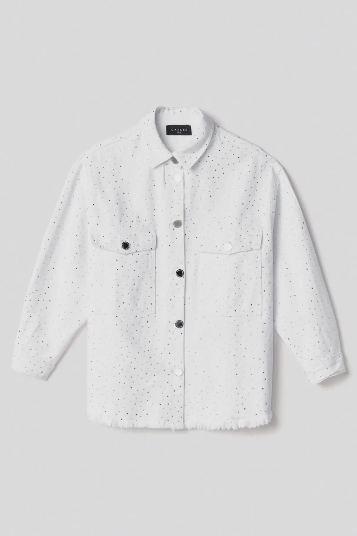 Denim|Camicie^Gaëlle Giacca camicia strass all over • - Paris Off white