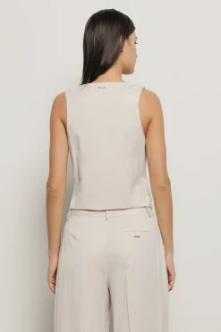 Giacche & Gilet^Gaëlle Gilet monopetto gessato • - Paris Gesso