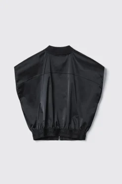 Capispalla^Gaëlle Giubbino smanicato con elastico logato sul fondo • - Paris Nero
