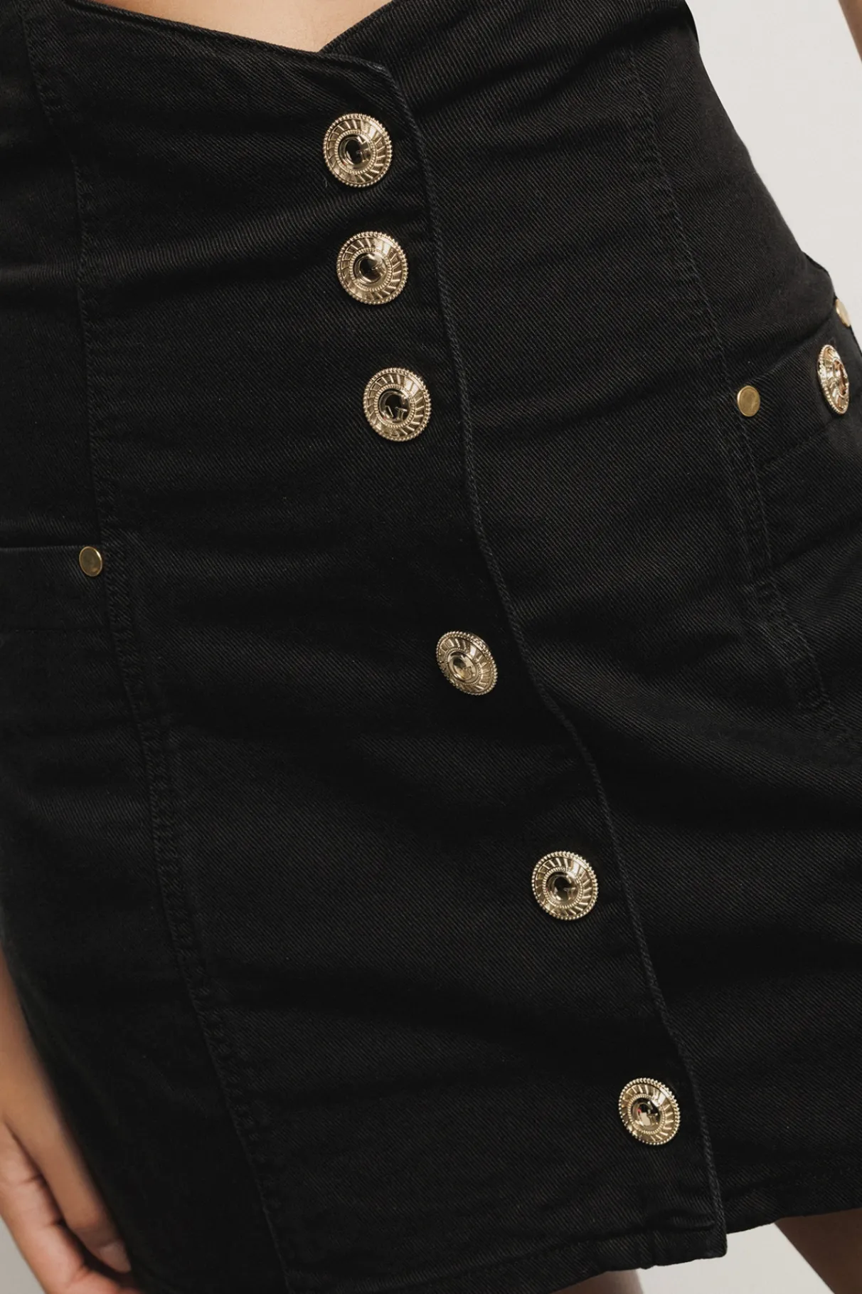 Gonne & Shorts|Denim^Gaëlle Gonna con corpetto in denim • - Paris Nero