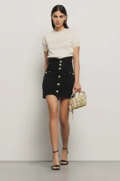 Gonne & Shorts|Denim^Gaëlle Gonna con corpetto in denim • - Paris Nero