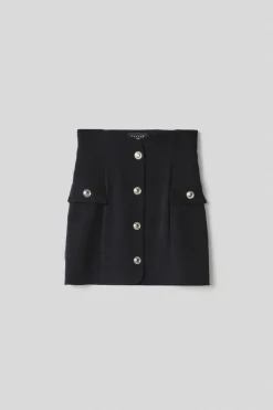 Gonne & Shorts^Gaëlle Gonna corta bustier in cady • - Paris Nero