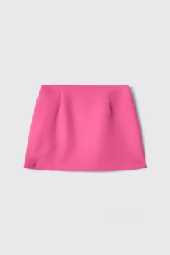Gonne & Shorts^Gaëlle Gonna mini svasata in cady con bottoni • - Paris Fucsia