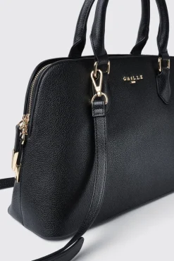 Borse A Tracolla|Shopper & Zaini^Gaëlle Maxi shoulder strap con logo in metallo • - Paris Nero