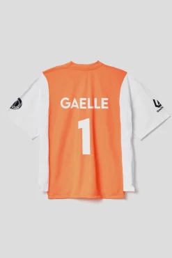 T-Shirt^Gaëlle Maxi t-shirt paricollo • - Paris Bianco arancio