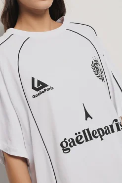 T-Shirt^Gaëlle Maxi t-shirt paricollo con taglio raglan • - Paris Bianco