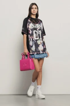 T-Shirt^Gaëlle Maxi t-shirt paricollo raglan • - Paris Nero