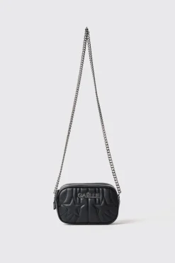 Borse Mini|Borse A Tracolla^Gaëlle Mini camera bag con matelasse' e logo con strass • - Paris Nero