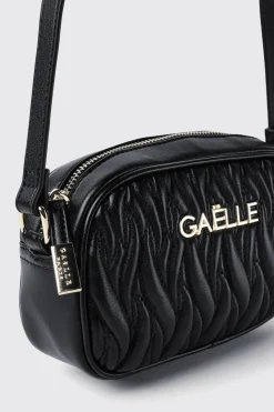 Borse Mini|Borse A Tracolla^Gaëlle Mini camera bag plisse' con logo in metallo • - Paris Nero