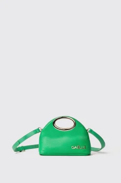 Borse A Mano|Borse Mini^Gaëlle Mini hand bag con logo in metallo • - Paris Verde
