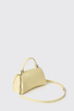 Borse A Mano|Borse Mini^Gaëlle Mini hand bag con lucchetto logato • - Paris Giallo