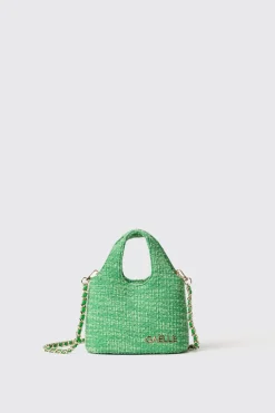 Borse Mini|Borse A Tracolla^Gaëlle Mini hobo bag con logo in metallo • - Paris Verde