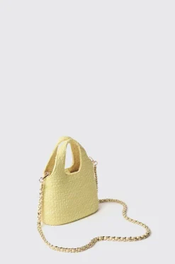 Borse A Mano|Borse Mini^Gaëlle Mini hobo bag con logo in metallo • - Paris Giallo