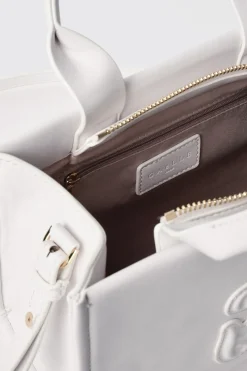 Borse A Mano|Borse Mini^Gaëlle Mini shopper con logo embossed • - Paris Bianco
