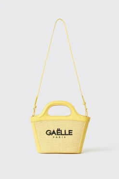 Borse A Mano^Gaëlle Mini shopper con logo ricamato • - Paris Giallo