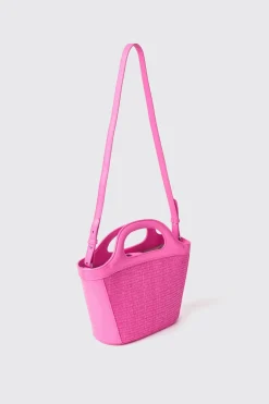 Borse A Mano|Borse Mini^Gaëlle Mini shopper con logo ricamato • - Paris Fucsia