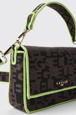 Borse A Mano|Borse Mini^Gaëlle Mini shoulder strap con allover jacquard e logo in metallo • - Paris Marrone