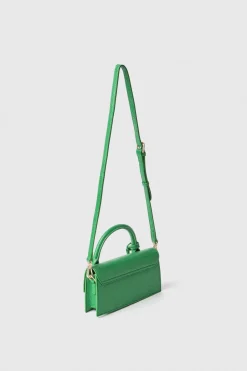 Borse A Mano^Gaëlle Mini shoulder strap con logo in metallo e maxi flag g coursive • - Paris Verde