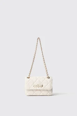 Borse Mini^Gaëlle Mini shoulder strap con logo in metallo • - Paris Bianco