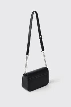 Borse A Mano|Borse A Tracolla^Gaëlle Mini shoulder strap con logo in metallo • - Paris Nero