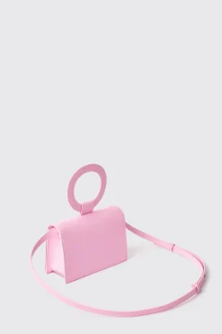 Borse A Mano|Borse Mini^Gaëlle Mini shoulder strap con logo in metallo • - Paris Rosa