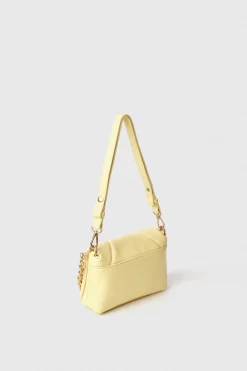 Borse Mini|Borse A Tracolla^Gaëlle Mini shoulder strap con matelasse' e logo chiusura girello • - Paris Giallo