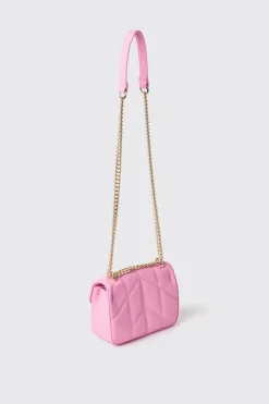 Borse Mini|Borse A Tracolla^Gaëlle Mini shoulder strap matelasse' e logo in metallo • - Paris Rosa