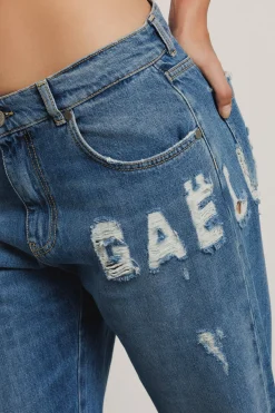Pantaloni & Leggings|Denim^Gaëlle Pantalone boy low waist straight • - Paris Blu