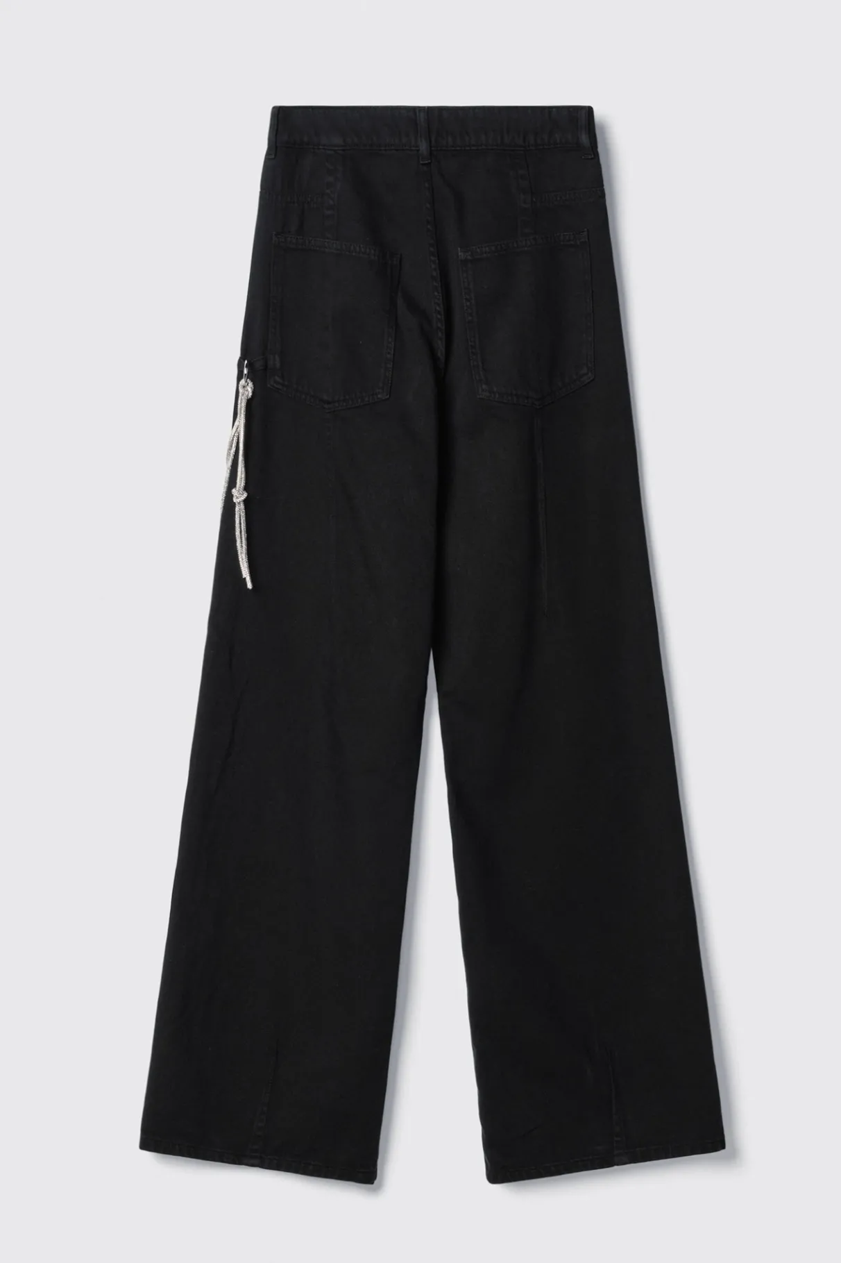 Pantaloni & Leggings|Denim^Gaëlle Pantalone boy over loose fit con catene strass • - Paris Nero