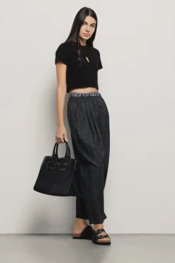 Pantaloni & Leggings^Gaëlle Pantalone carrot con piegoni e cinturino elasticato • - Paris Nero