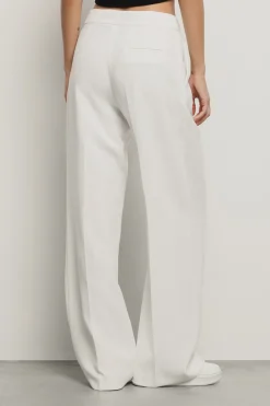 Pantaloni & Leggings^Gaëlle Pantalone dritto in cady con morsetti • - Paris Bianco