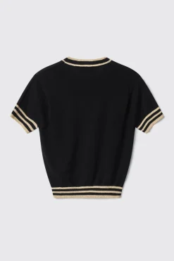 Maglieria^Gaëlle Pullover regular manica corta • - Paris Nero