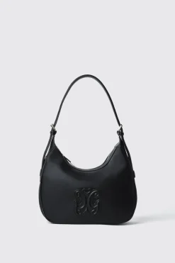 Borse A Tracolla^Gaëlle Reg hobo con logo patch embossed • - Paris Nero