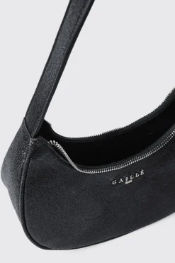 Borse A Mano|Borse A Tracolla^Gaëlle Reg moon bag logo in metallo e tracolla e maxi g con pietre • - Paris Nero