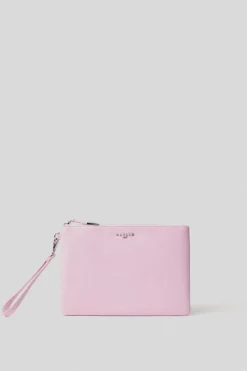 Pochette^Gaëlle Reg pochette ecopelle logo in metallo • - Paris Rosa