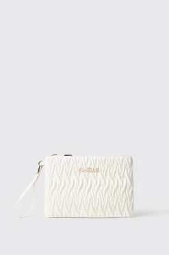 Pochette^Gaëlle Reg pochette plisse' e logo in metallo • - Paris Bianco
