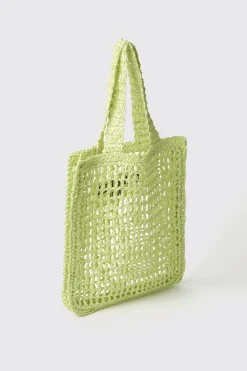 Shopper & Zaini|Borse A Tracolla^Gaëlle Reg shopper con logo ricamato • - Paris Lime