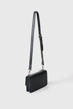 Borse A Mano|Borse A Tracolla^Gaëlle Reg shoulder strap con catena e letterine logo strass • - Paris Nero