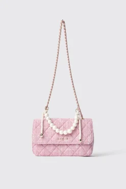 Borse A Tracolla^Gaëlle Reg shoulder strap con logo in metallo e tacolla con perle • - Paris Rosa