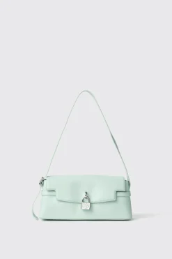Borse A Tracolla^Gaëlle Reg shoulder strap con lucchetto logato • - Paris Verde acqua